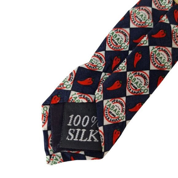 Tabasco Hot Sauce Golf Flags Silk Necktie - Picture 7 of 8